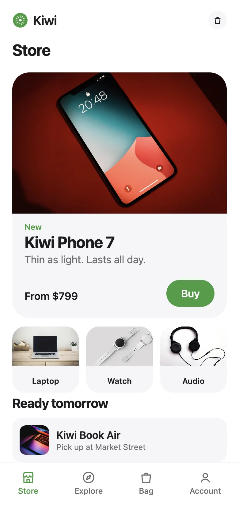Kiwi store app