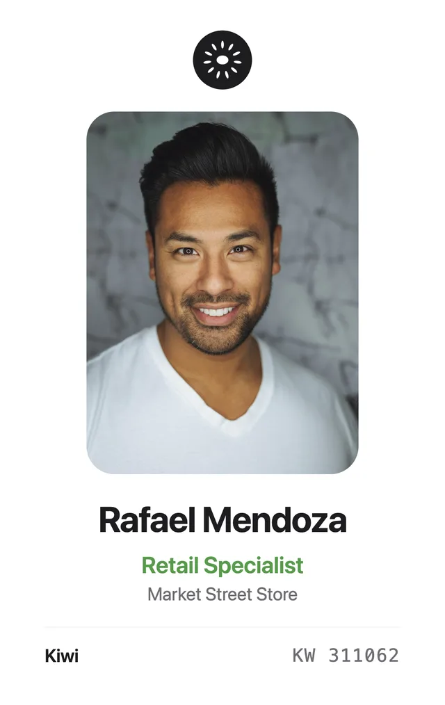Another Kiwi staff badge in the same design